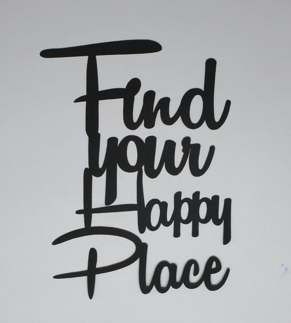 Black Cardstock Word Find Your Happy Place