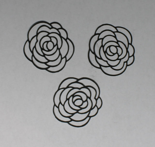 Black Cardstock Rose Flowers Pack of # Small