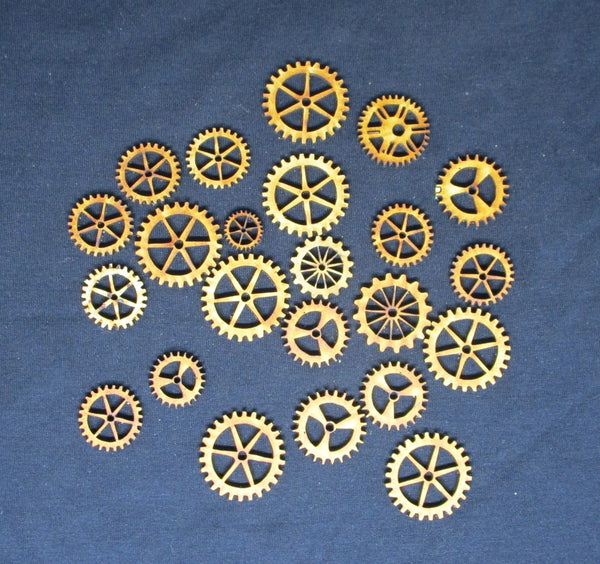 Mdf Wooden Shapes Cogs Assorted Sizes Set 4