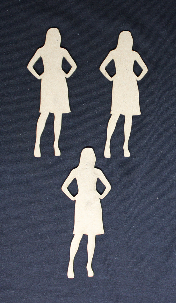 Chipboard Girls Hands on Hips Small