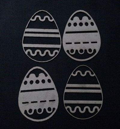 Chipboard Easter Eggs Large (4 Pieces)