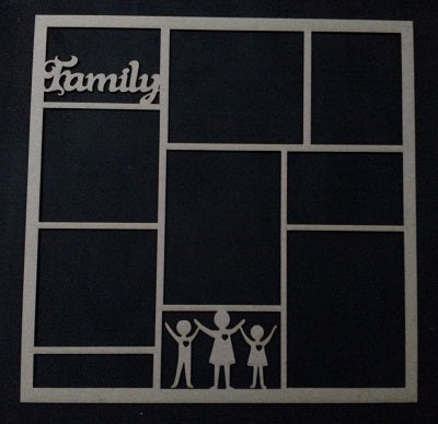 Chipboard Page Frame Family (with kids)