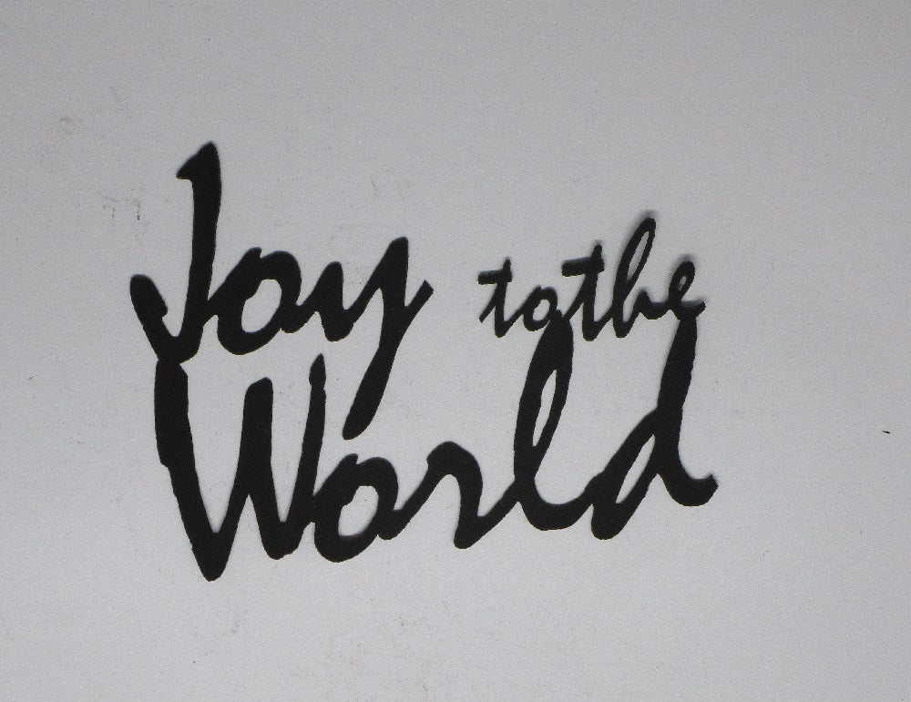 Black Cardstock Christmas Word Joy to the World