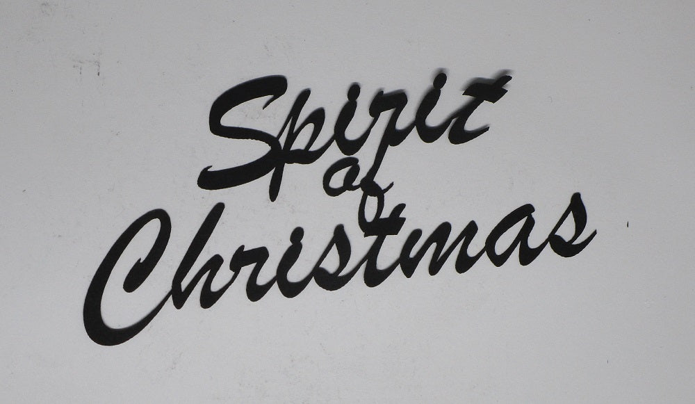 Black Cardstock Christmas Word Spirit of Christmas