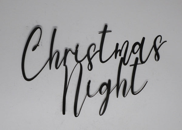 Black Cardstock Christmas Word Christmas Night