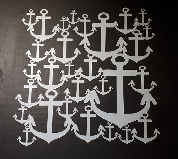 12 x 12Inch Plastic Stencil Collage Anchors