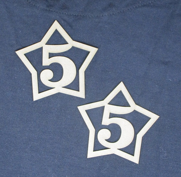 Chipboard Star with Number 5