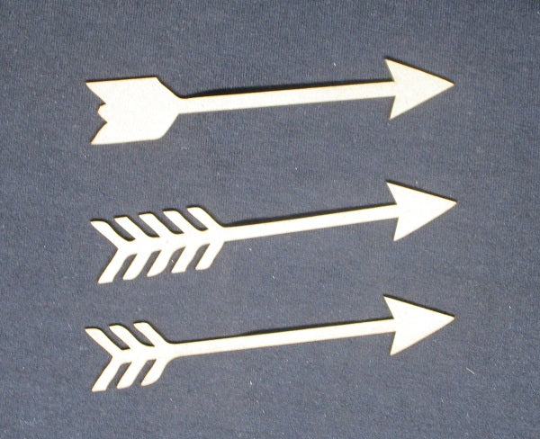 Chipboard Arrows Pack of 3