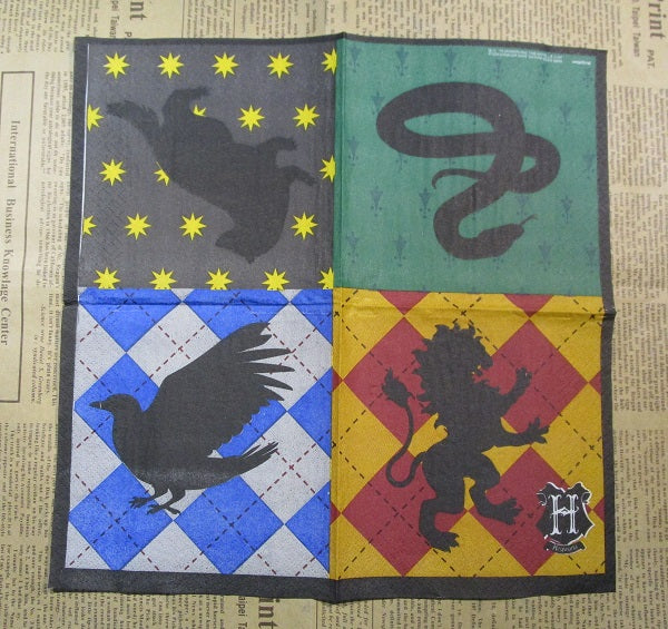 Paper Napkins (Pack of 2) Harry Potter All 4 House Designs