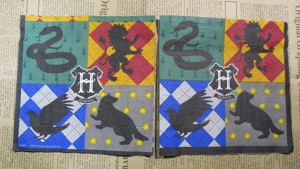 Paper Napkins (Pack of 2) Large Harry Potter All 4 House Designs