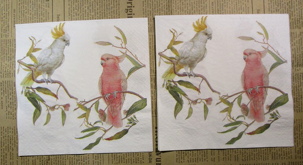 Paper Napkins (Pack of 2) Australia Birds Cockatoo and Galah