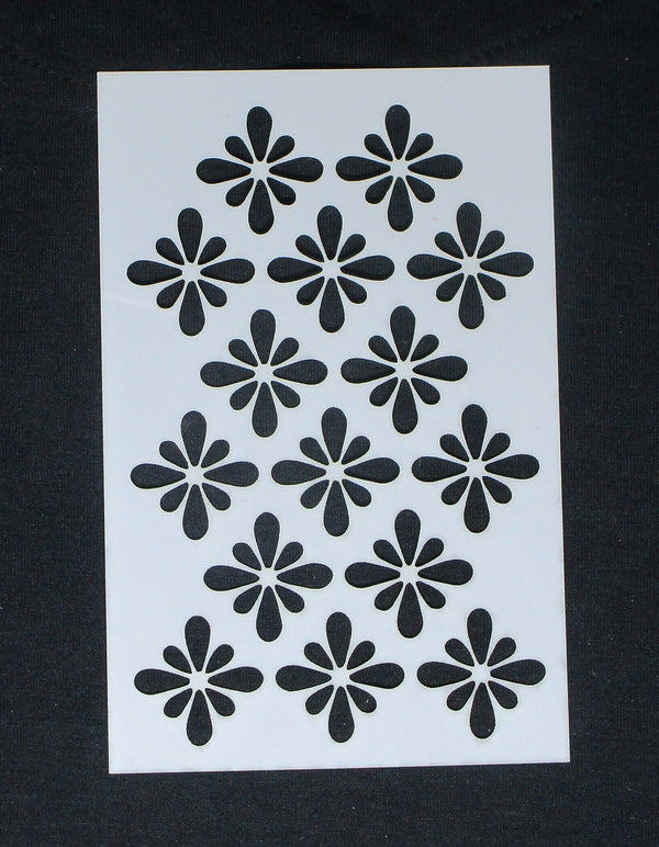 Stencil 6 x 4 Diamond Flowers