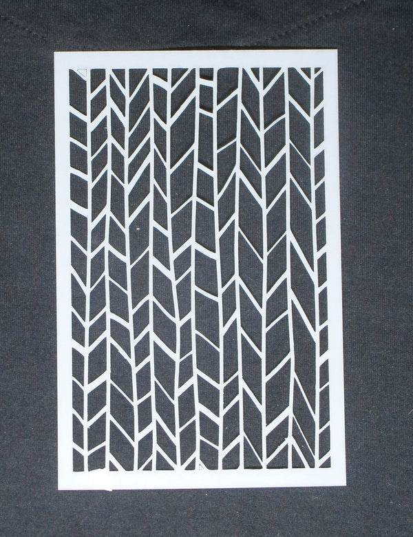 Stencil 6 x 4 Enlarged Feather Veins