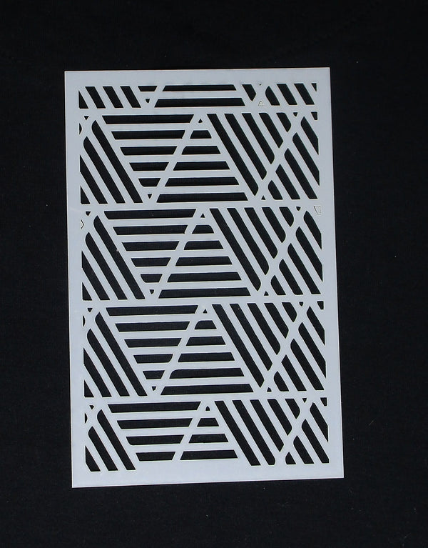 Stencil 6 x 4 Liney Triangle