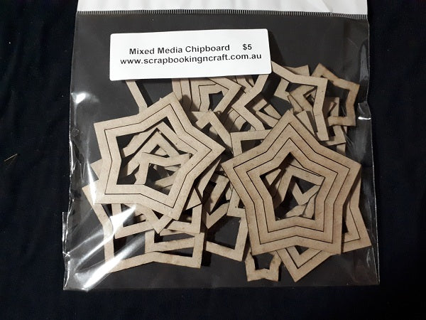 Chipboard Assorted Star Frames