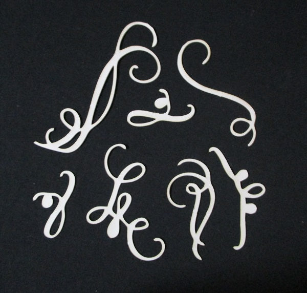 White Mixed Media Cardstock Lots of Swirls