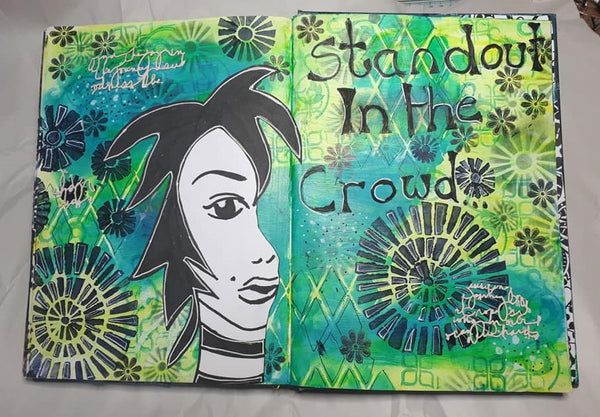 Stand out in the Crowd Art Journal Page