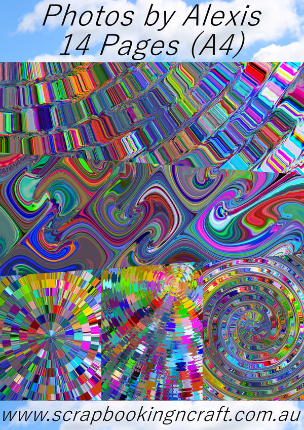 Photos By Alexis Digital Downloads Pack of 14 (A4 Sized) Psychedelic Colour