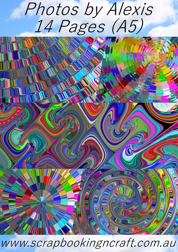 Photos By Alexis Digital Downloads Pack of 14 (A5 Sized) Psychedelic Colour