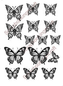 Acetate Transparency Black Butterfly Small