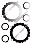 Acetate Transparency Large Scallop Circles Solid and Pattern