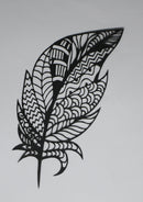 Black Cardstock Decorative Feather Lace Cut