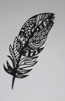 Black Cardstock Decorative Feather Lace Cut