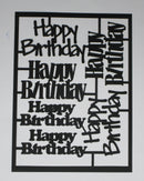 Black Cardstock Words Happy Birthday Small