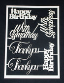 White Cardstock Words Happy Birthday With Sympathy Thankyou