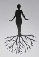 Black Cardstock Girl with Roots