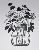Black Cardstock Vase of Daisy's