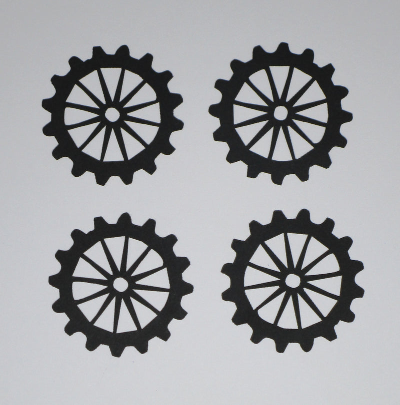 Black Cardstock Cogs Large Sprokets