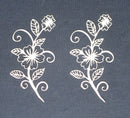 White Cardstock Flower Vines small