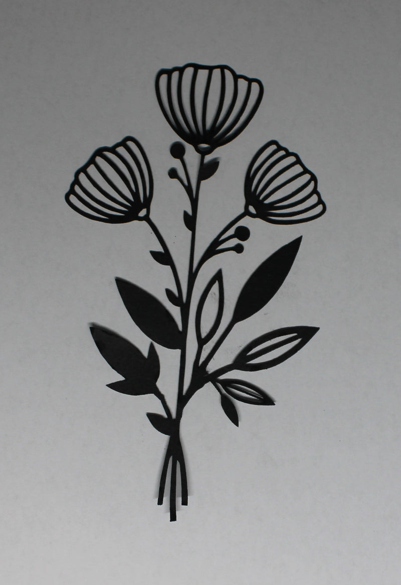 Black Cardstock Flower Sprigs