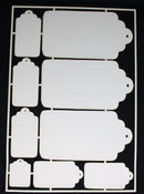 White Cardstock Tags Scallop Set of 9