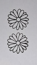 Black Cardstock Daisy Flowers Medium