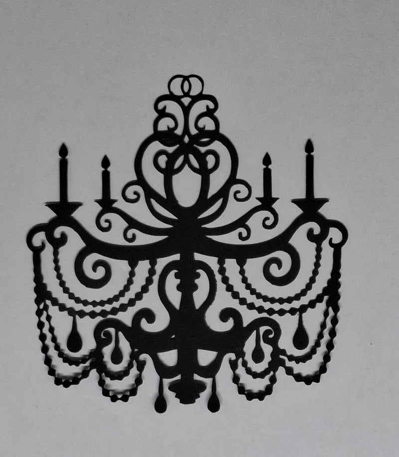 Black Cardstock Chandelier Design