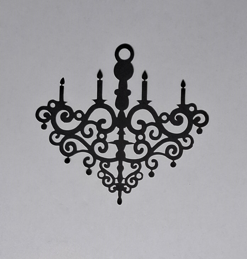 Black Cardstock Chandelier Design