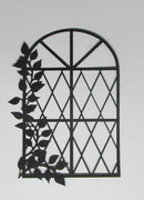 Black Cardstock Window and Lattice and Vine
