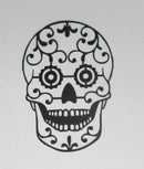 Black Cardstock Skull with Swirls