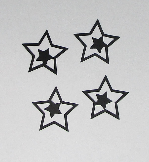 Black Cardstock Stars in Stars Small