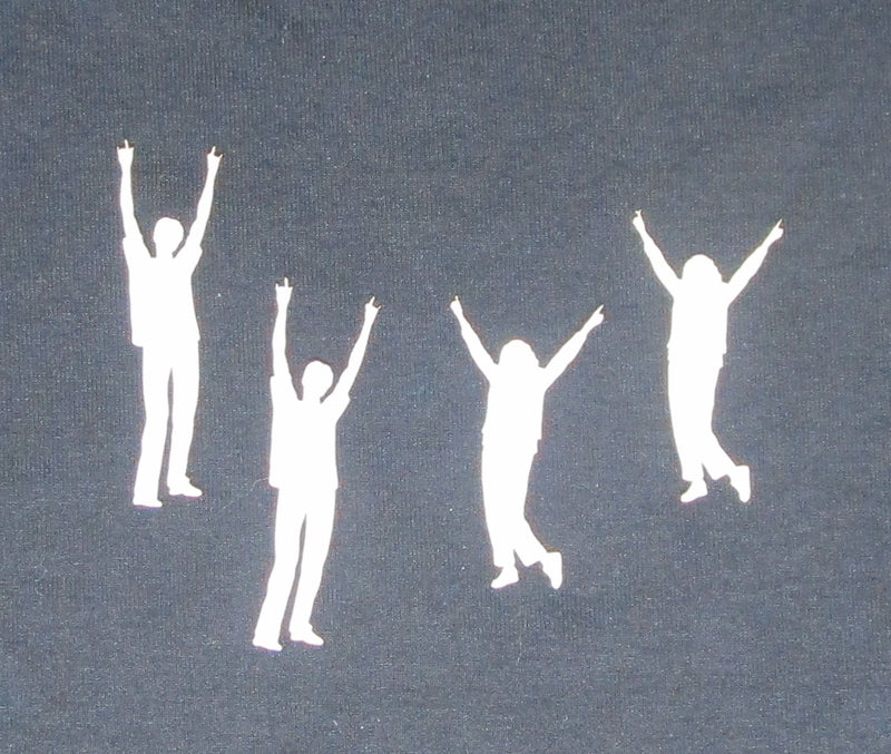 White Cardstock Hands Up Lady and Man Mini