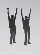 Black Cardstock Hands Up Man Mini