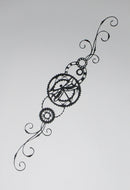 Black Cardstock Dragonfly and Cogs with Swirls