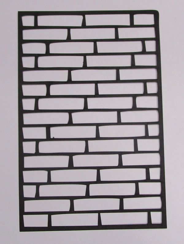 Black Cardstock Brickwall