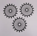 Black Cardstock Cogs Large Spiral Design