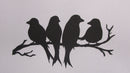 Black Cardstock Birds on a Twig Small