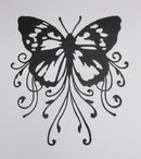 Black Cardstock Butterfly with Swirls