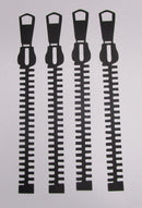 Black Cardstock Zippers Set of 4