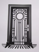 Black Cardstock Fancy Door and Doorway